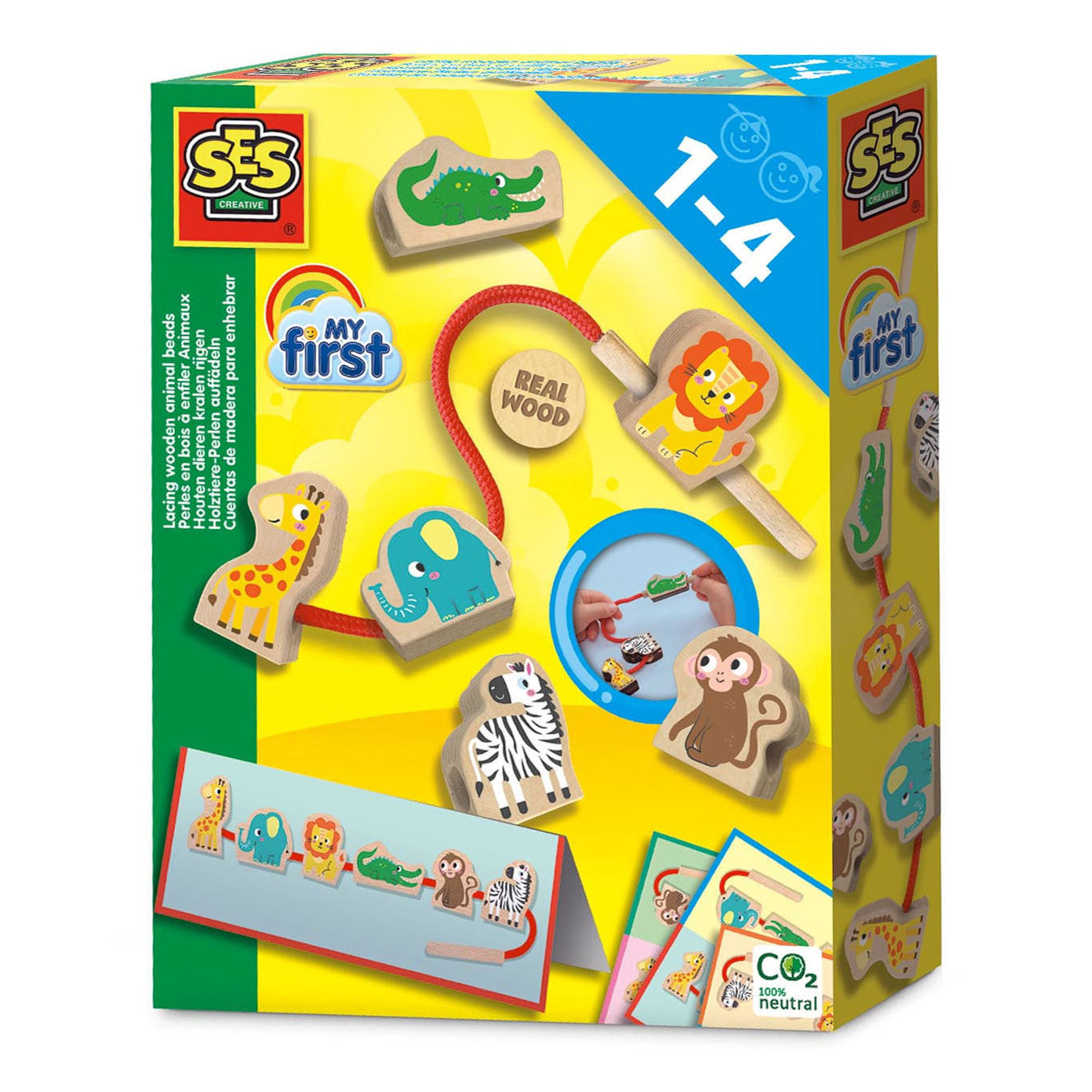 SES Creative Ses my first houten kralen rijgen - dieren