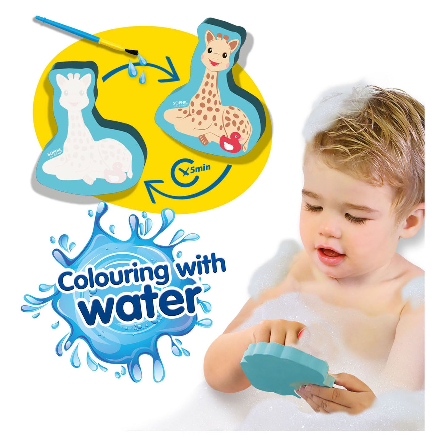 SES Creative Ses sophie la girafe kleuren met water in bad