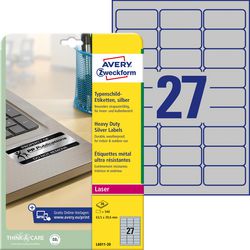 Ty Etiketten avery 540 stuks 63,5 x 29,6 mm