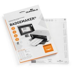 Durable Badgekaartjes 1453-02 40x75mm wit 240 stuks