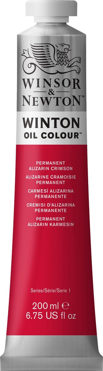 Winsor Newton winton oil colours 200ml permanent alizarin crimson