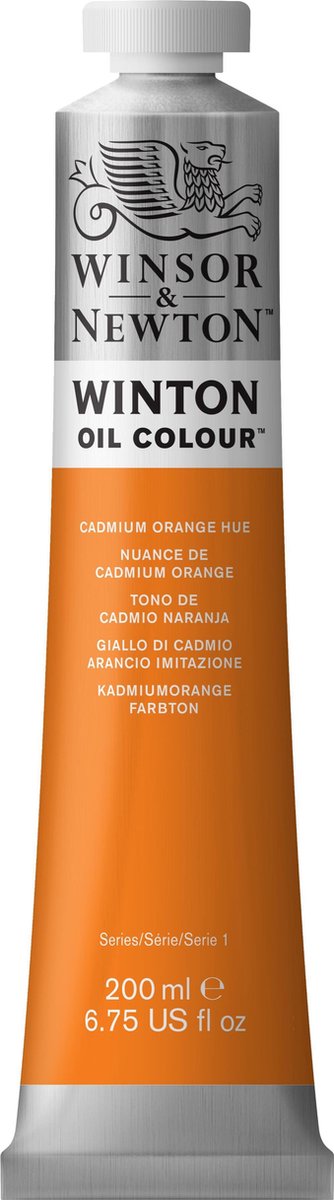Winsor Newton winton oil colours 200ml cadmium orange hue