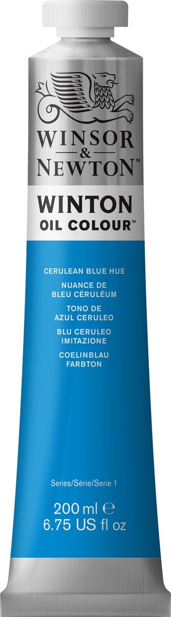 Winsor Newton winton oil colours 200ml cerulean blue hue