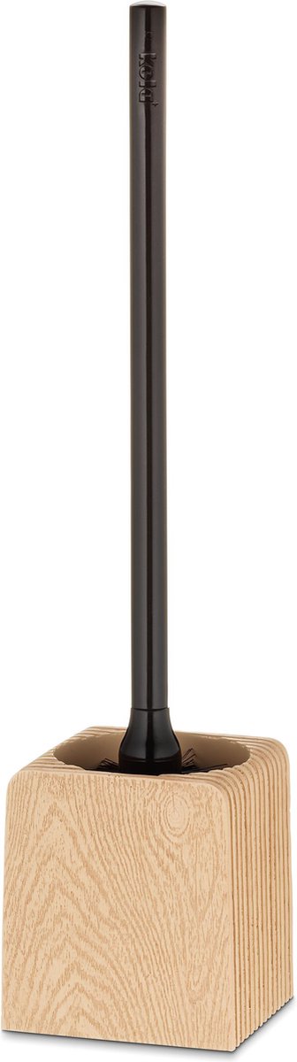 Kela Wc-borstel houder, met hout effect - | kaiu