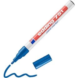 Paintmarker Edding 751 Blauw 1-2 mm Ronde punt