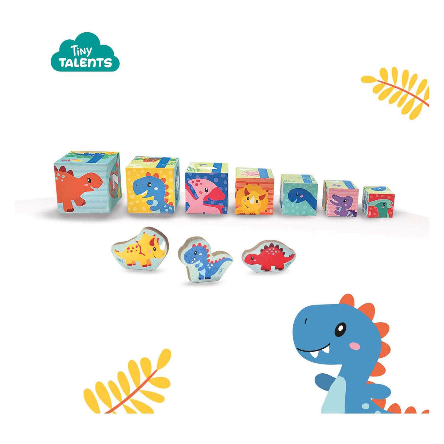 SES Creative Ses stapelblokken toren met dino figuren