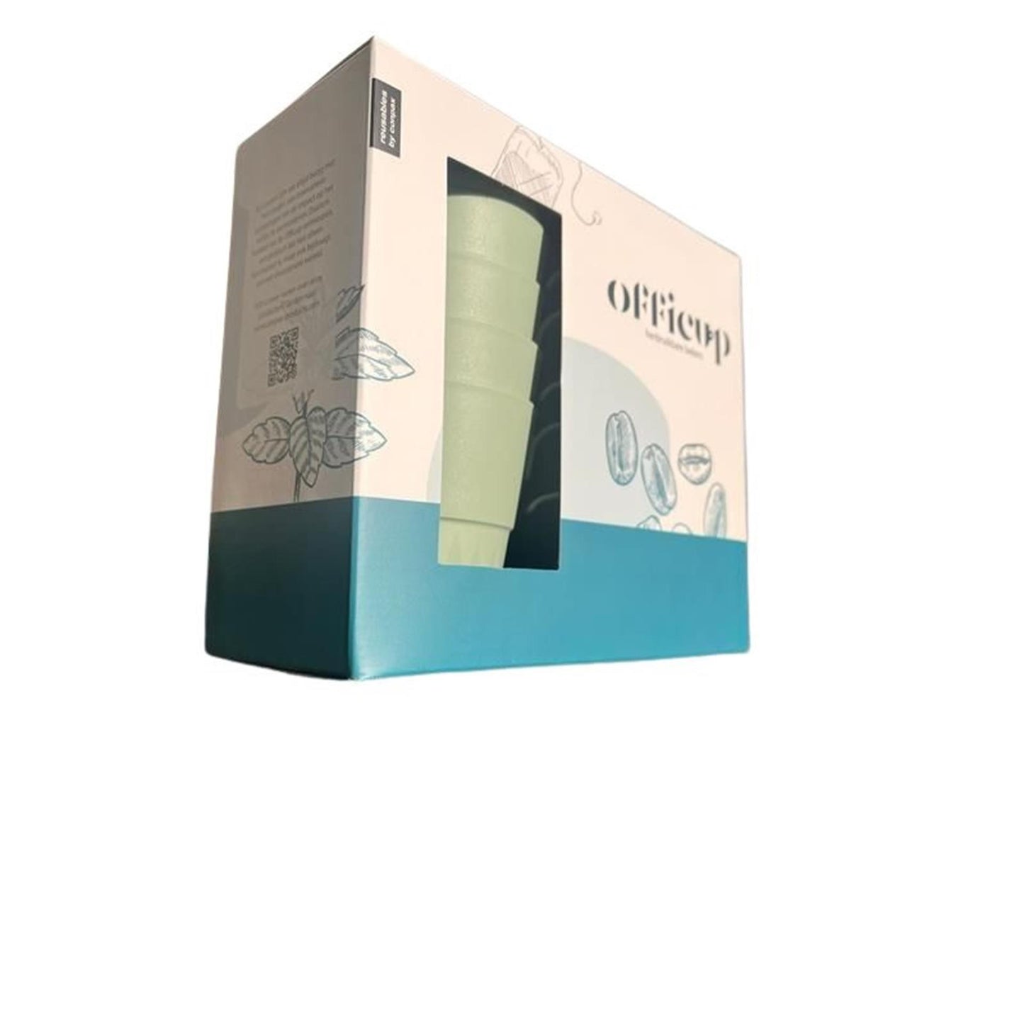 Papstar Officup beker 180ml groen set a 10 stuks