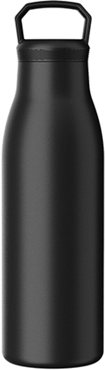 Merkloos Sans Marque Kozie thermosfles 500 ml – rvs – dubbelwandig geïsoleerd – zwart – lekvrije drinkfles