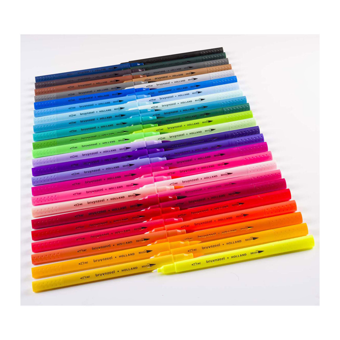 BRUYNZEEL creatives fineliner brushpen set 48 kleuren