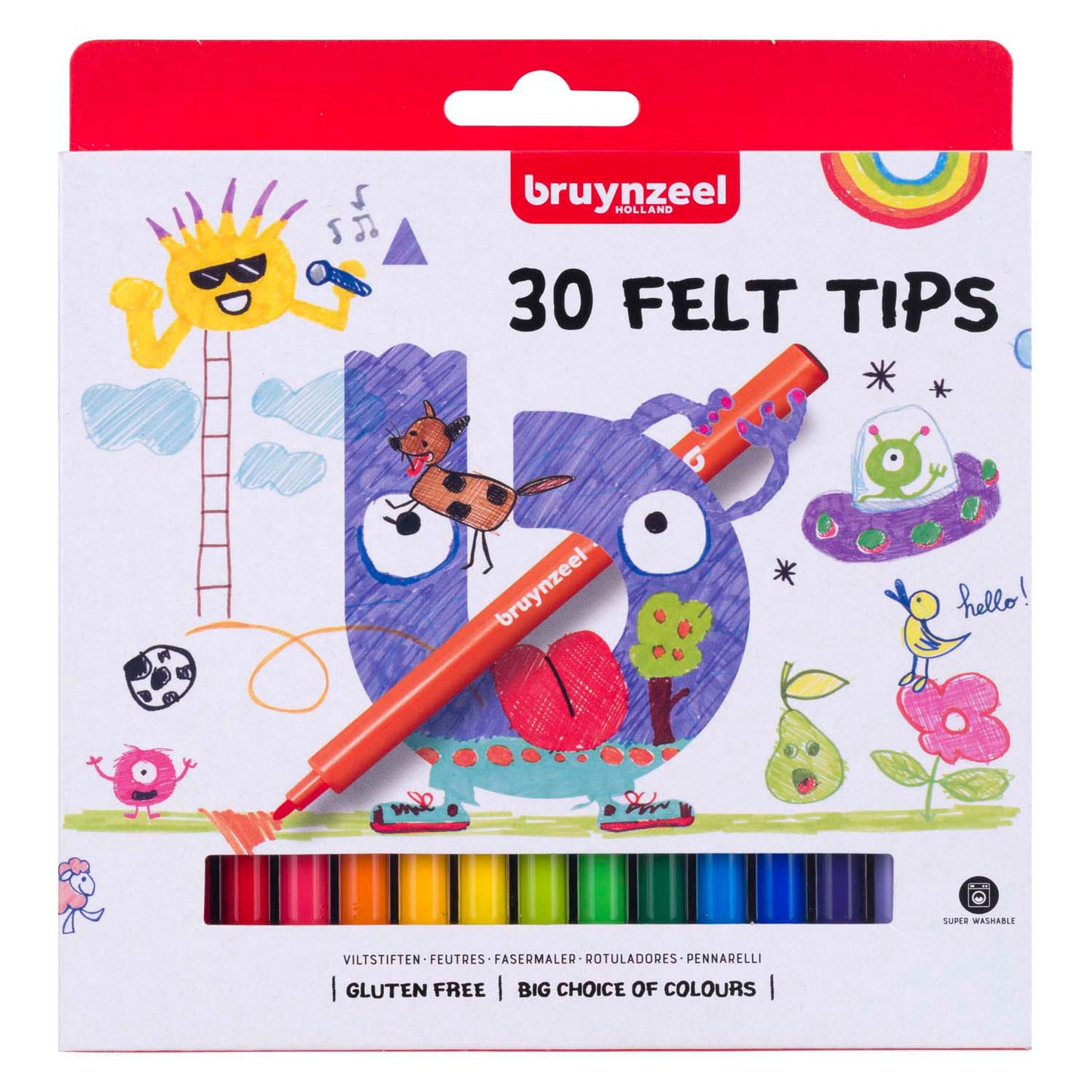 BRUYNZEEL viltstiften set | 30 kleuren