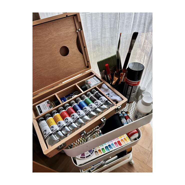 Talens Van gogh olieverf kist basic met 10 kleuren 40ml
