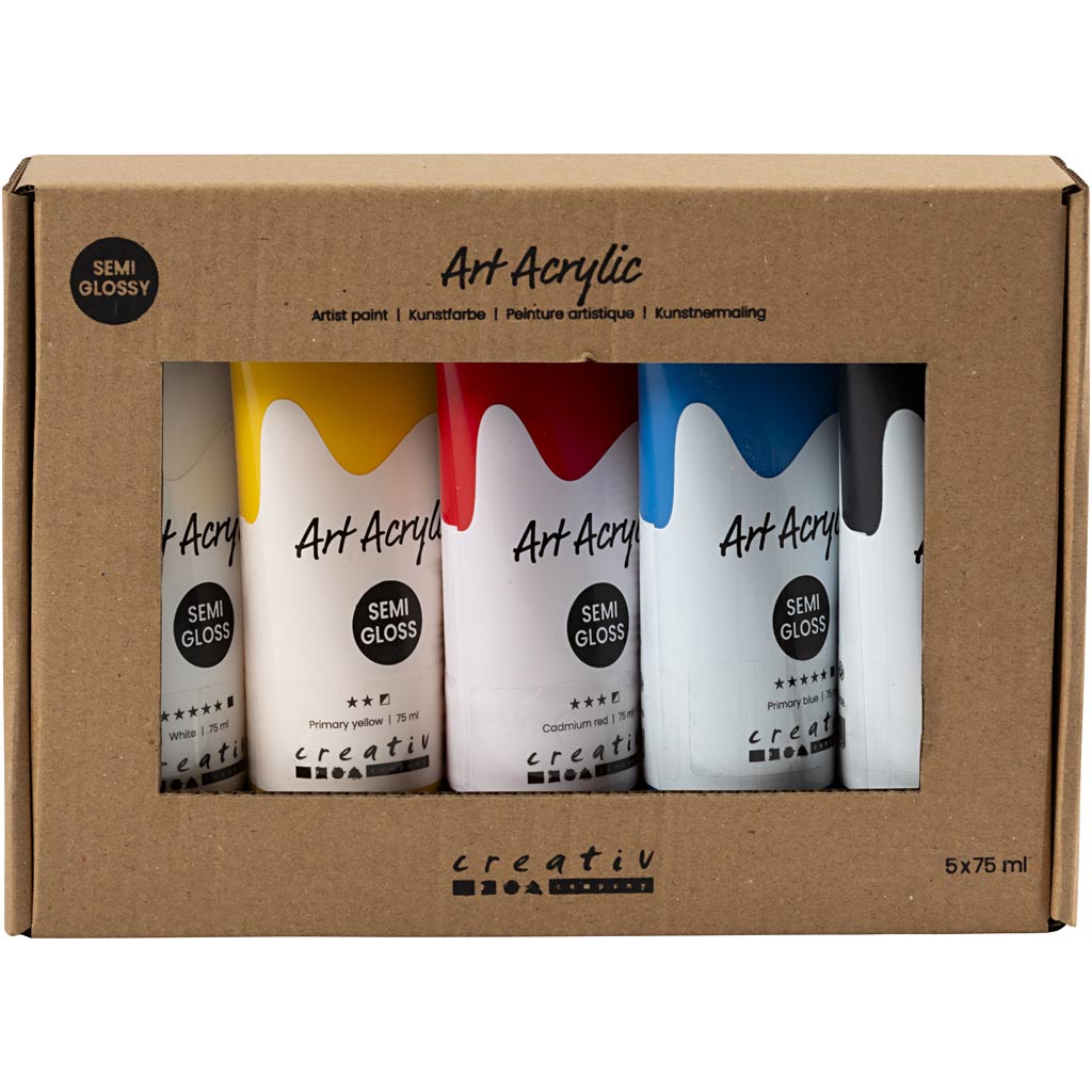 Pigment Art Https: www.cchobby.nl acryl-verf-color-school-semi-glanzend-diverse-kleuren-5x75-ml-1-doos