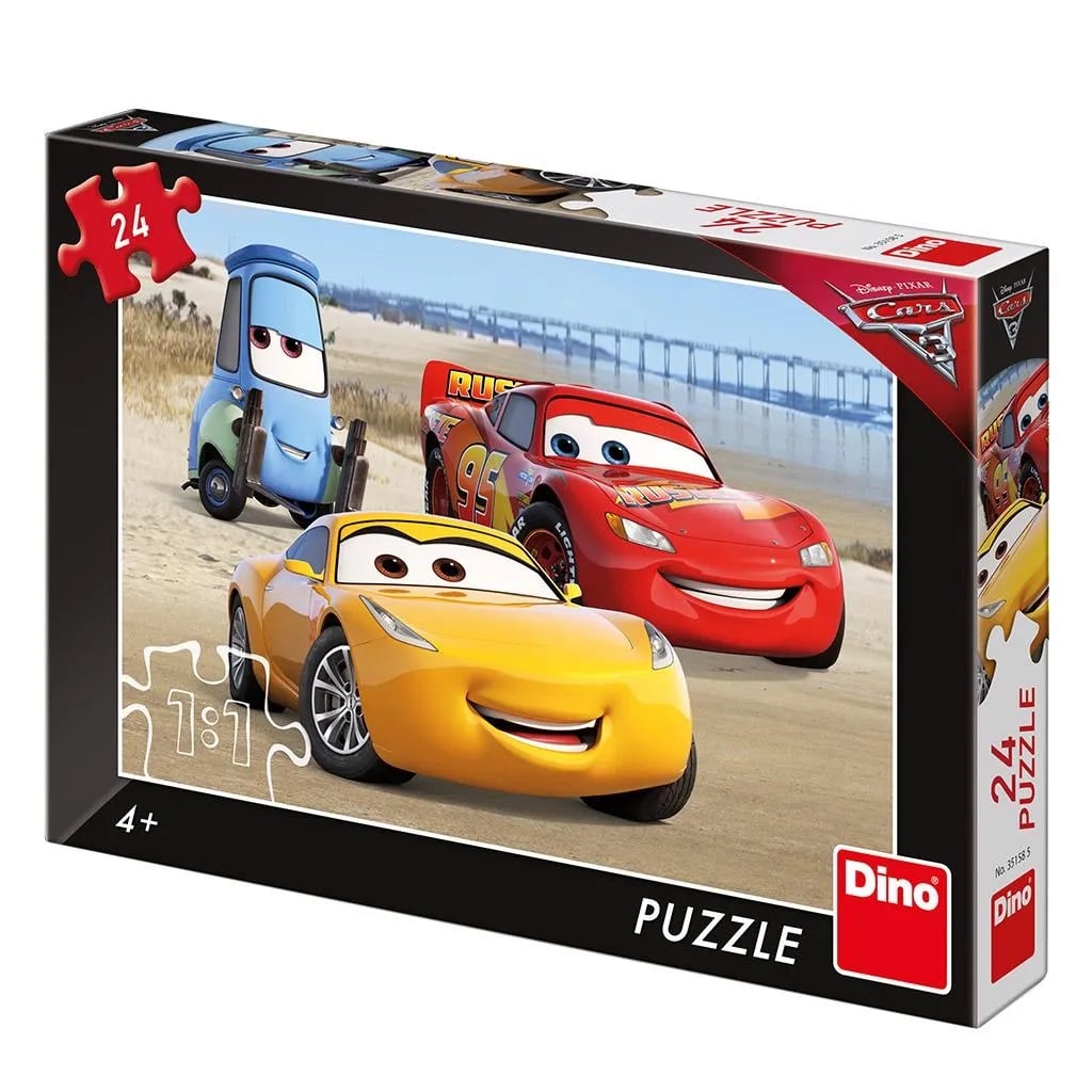 DinoToys Dino puzzel - disney pixar cars op het strand - 24 stukjes