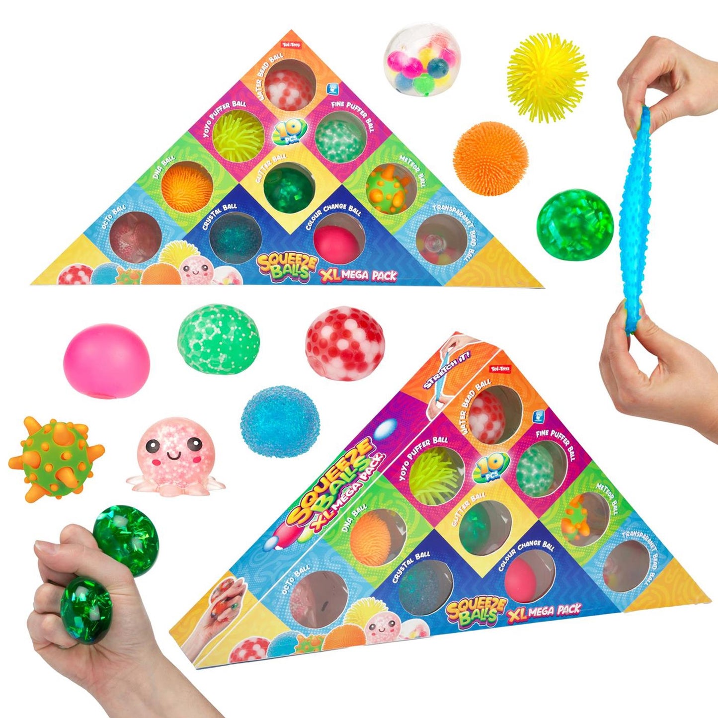 Toi-Toys knijpballen 5cm doos a 10 stuks