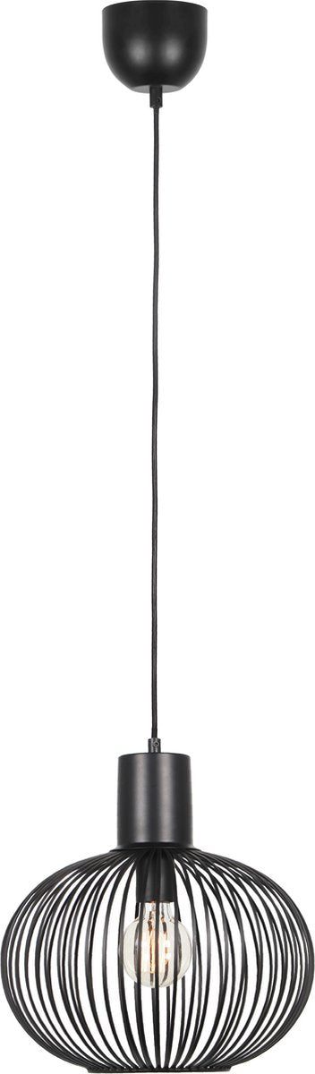 TRIO gila - hanglamp - zwart mat - excl. 1x e27 4 w - d: 33cm - plafondbevestiging - in hoogte verstelbaar
