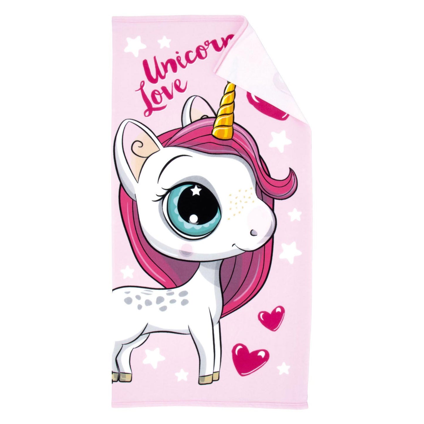 Lobbes Badhanddoek unicorn love, 70x140