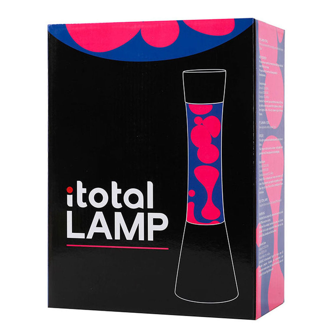 Itotal Lavalamp zwart paars roze, 40cm