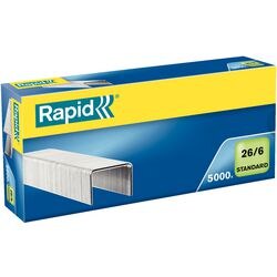 Nietjes Rapid Zilver 26 6 Staal 5.000 stuks 20 vel