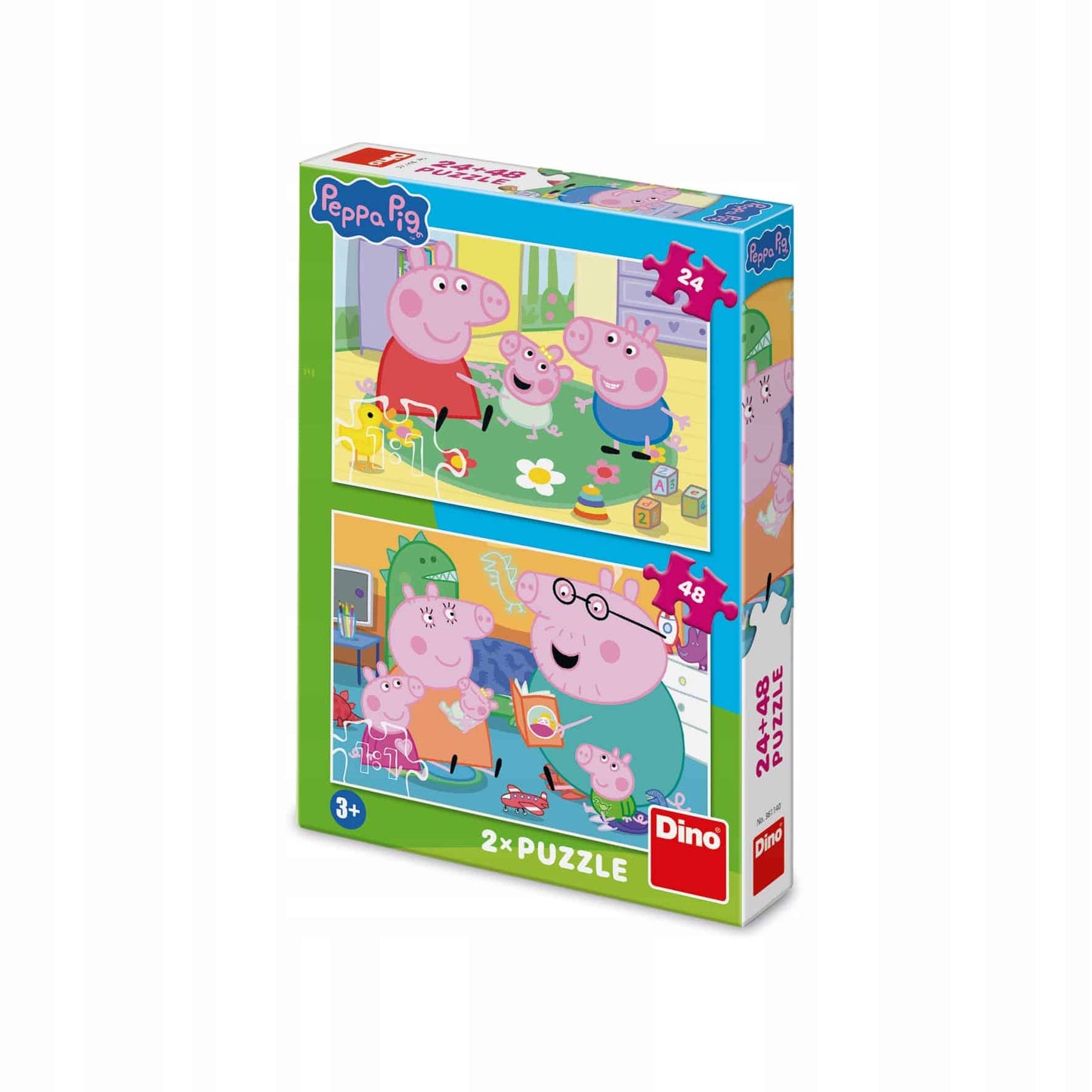 DinoToys Puzzel van peppa pig home 24 + 48 stukjes