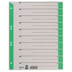 Tabbladen Leitz grijs, groen Kraft Karton A4 100 Stuks