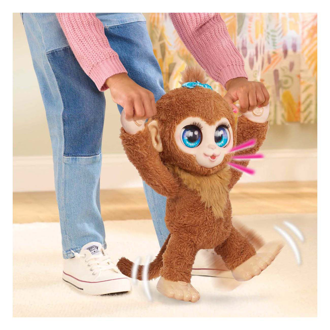 Just Play Furreal peanut the playful monkey - interactieve pluchen knuffelaap