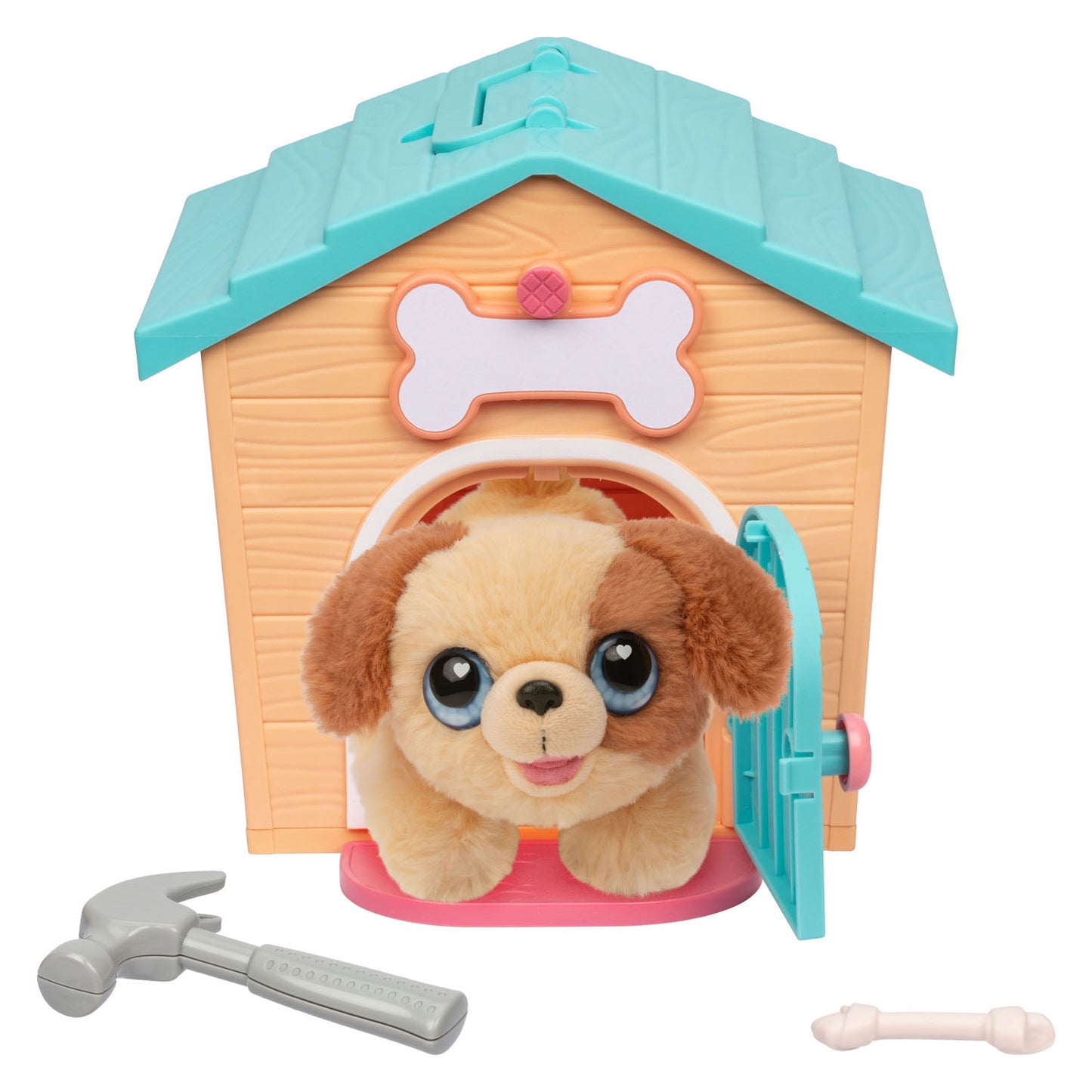 Moose Toys Verrassingspuppy knuffel in hondenhok