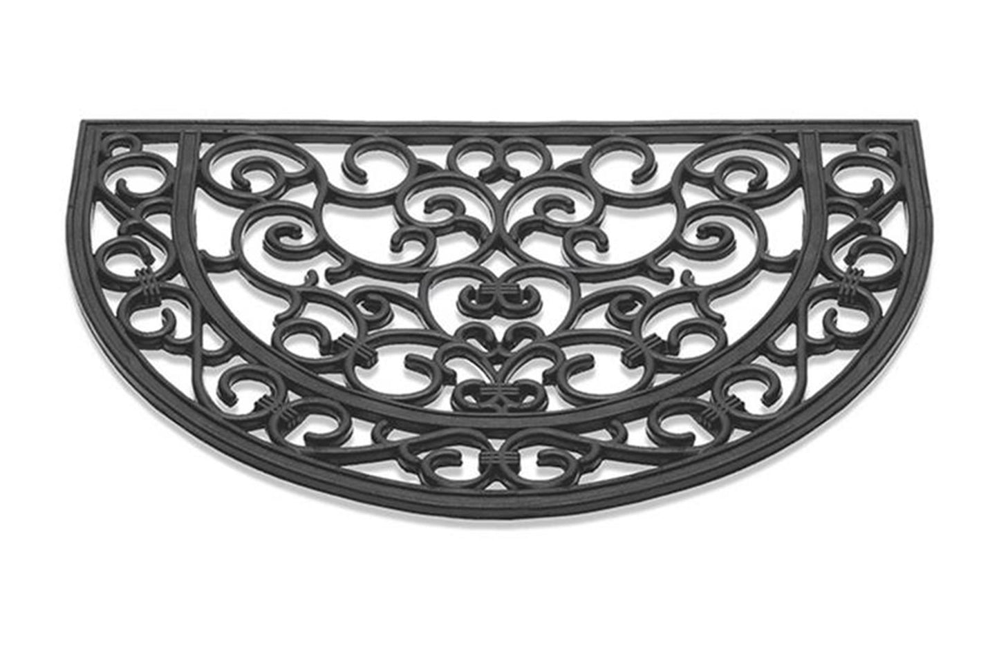HQ Deurmat antiek halfrond rubber 40x60cm