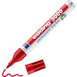 Permanente marker Edding 3000 1,5 - 3mm rood