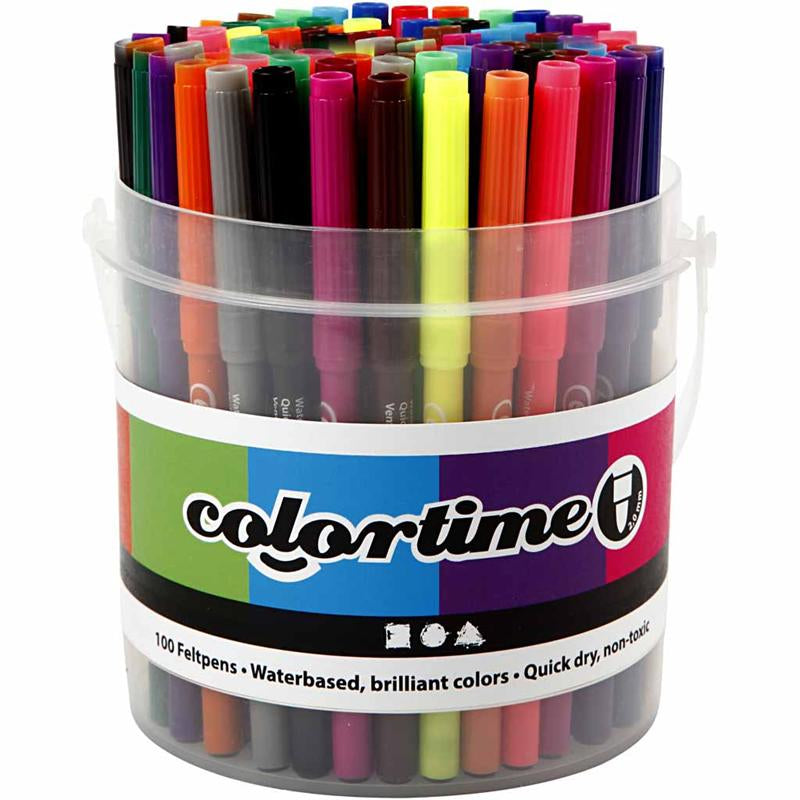 Creativ Company Https: www.cchobby.nl colortime-stiften-lijndikte-2-mm-diverse-kleuren-100-stuk-1-emmer