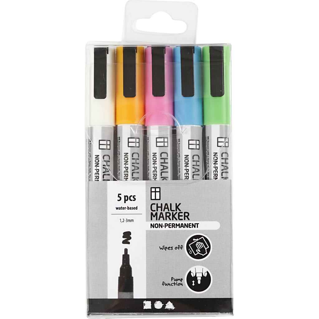 Creativ Company Https: www.cchobby.nl krijtstiften-lijndikte-1-2-3-mm-sterke-kleuren-5-stuk-1-doos
