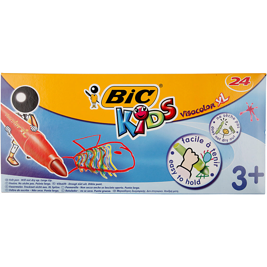 BIC Https: www.cchobby.nl -visa-kleur-marker-lijndikte-3-mm-diverse-kleuren-24-stuk-1-doos
