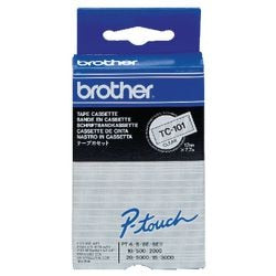Tapes Brother 12mmx8m zwart-transparant