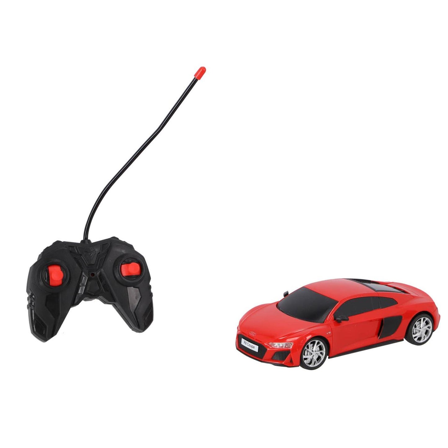 RC Audi R8 coupé rood schaal 1:24