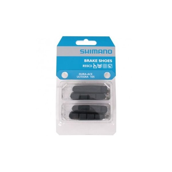 Shimano Remrubber r55c3 voor aluminium velg (2 paar)