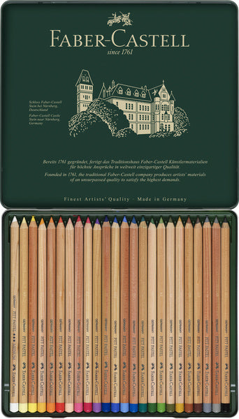 Faber-Castell Faber castell fc-112124 pastelpotlood pitt metalen etui a 24 stuks