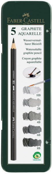 Faber-Castell Faber castell fc-117805 aquarelpotlood graphite etui a 5 stuks