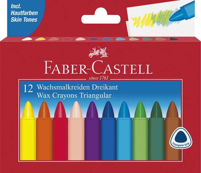 Faber-Castell Faber castell fc-120010 waskrijt driehoek 12 stuks