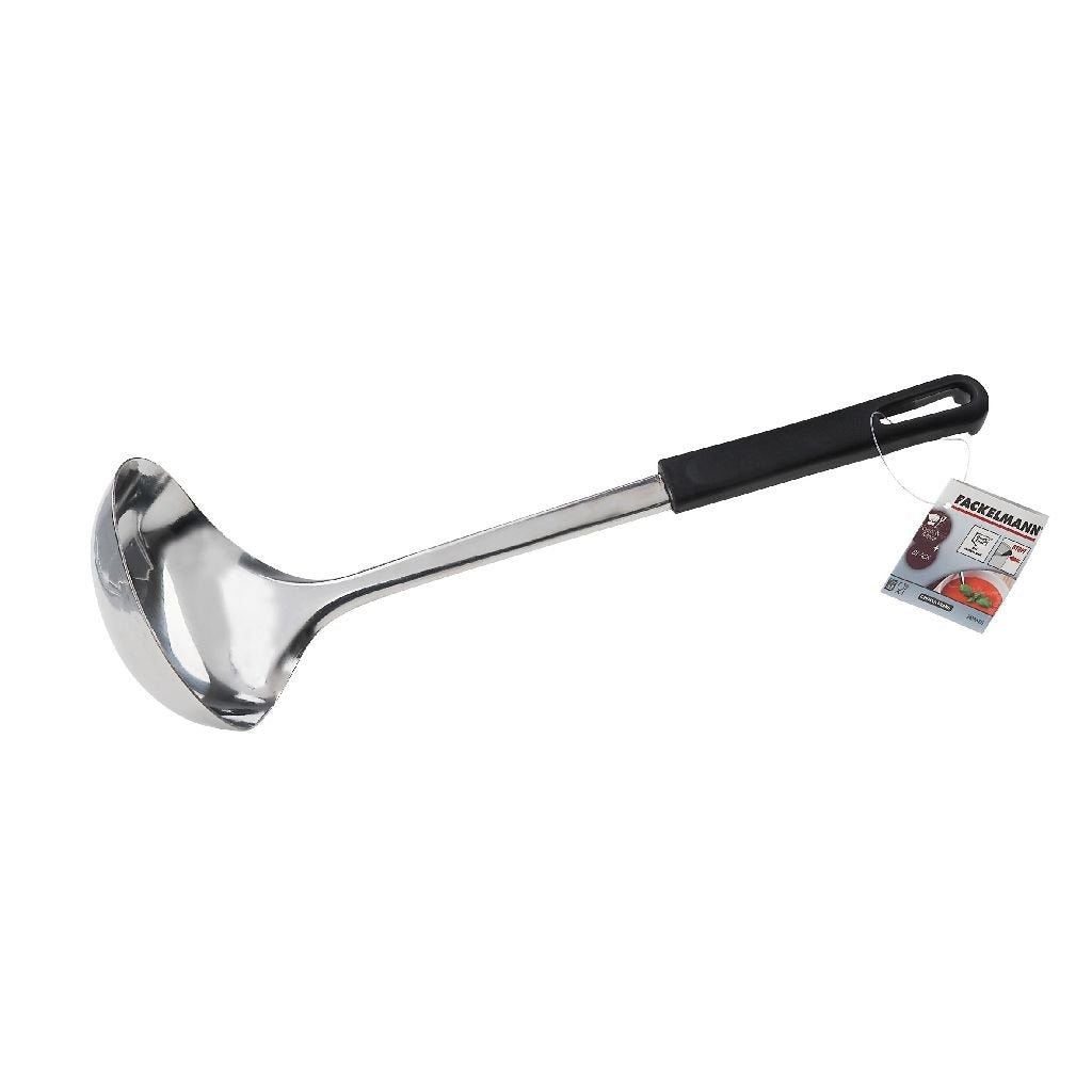 Fackelmann food and more soeplepel 30 cm zwart pp rvs
