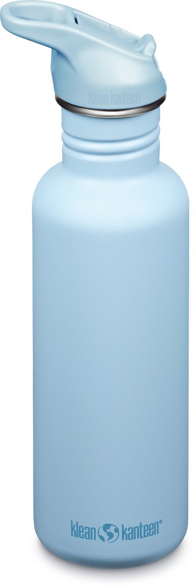 Klean Kanteen drinkfles classic 800 ml met sportdop - drinkfles - clear sky