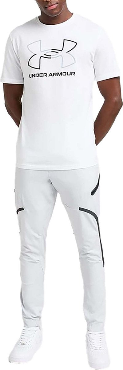 Under Armour ua gl foundation update ss-wht heren sportshirt - wit - mod grijs - zwart