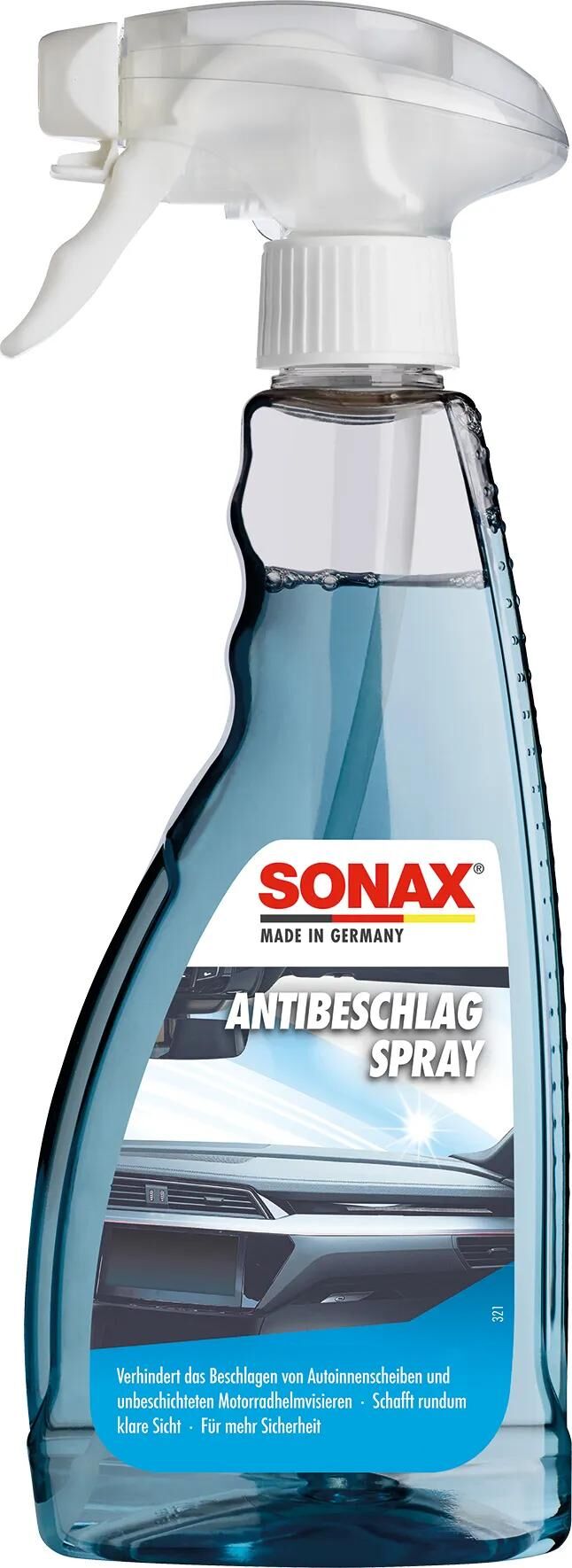 SONAX scheibenversiegelung antibeschlagspray anti-fog spray 500 ml