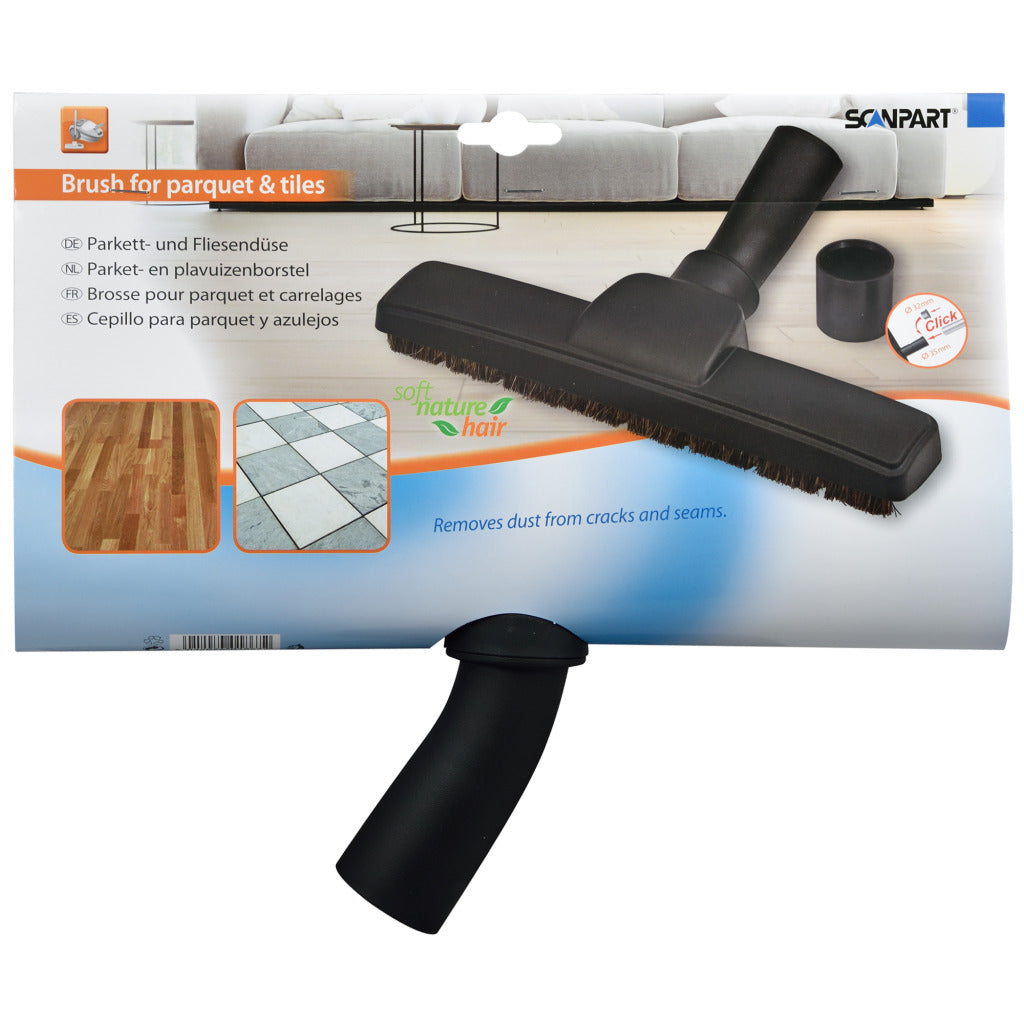 Scanpart universele parketborstel 32+35 mm zwart