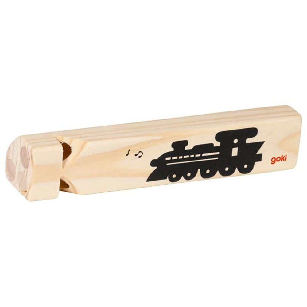 Goki Houten trein fluitje. 18 cm. 3+