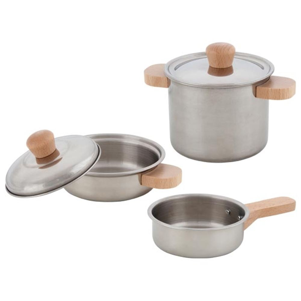 Goki Kookset, 2 potten en 1 pan. 5 delig. 3+