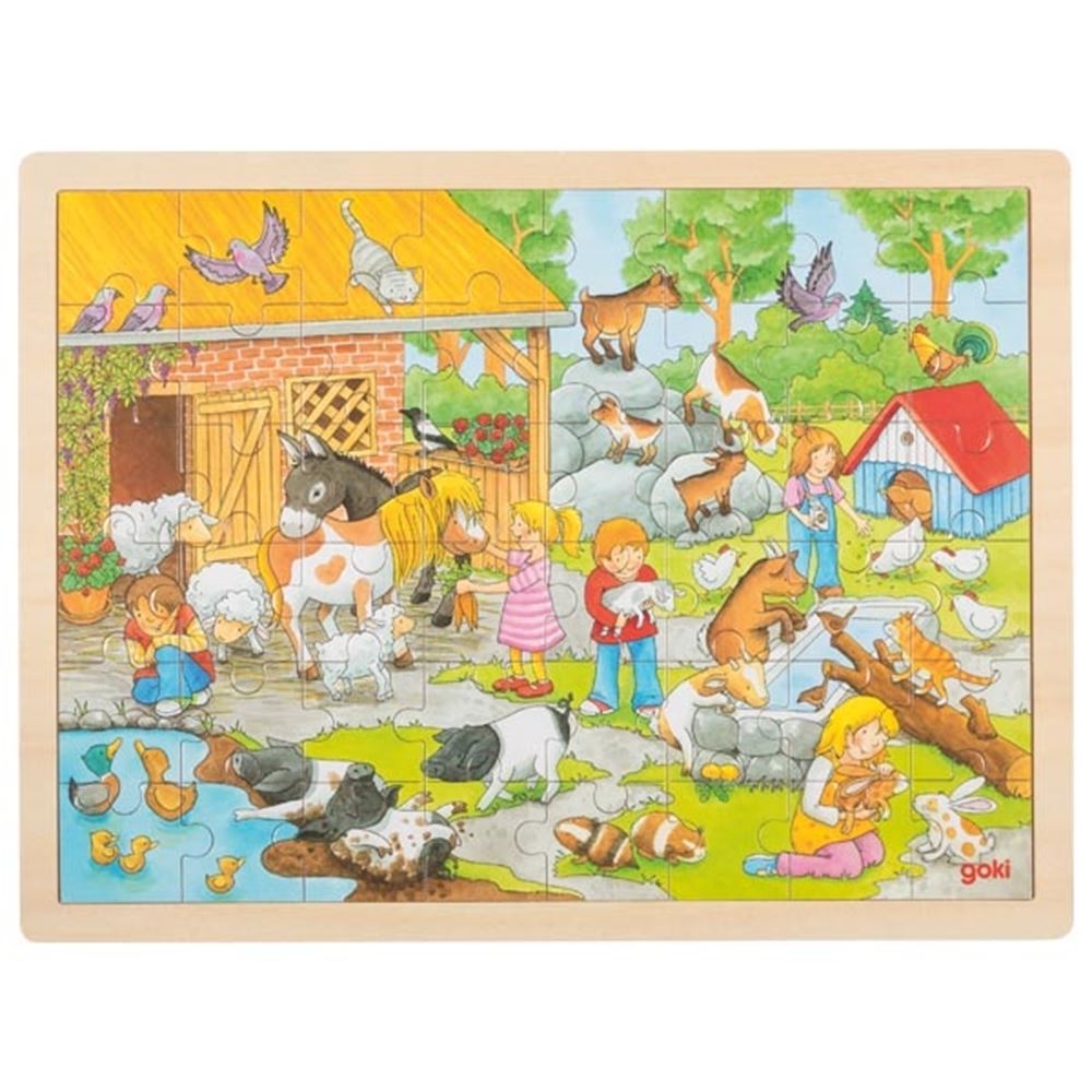 Goki Puzzel, kinderboerderij. 48 delig. 3+