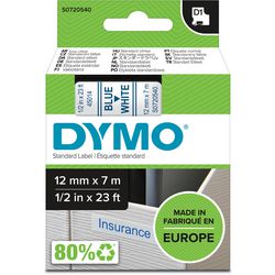 DYMO Tapes d1 polyester 12mmx7m blauw-wit glanzend