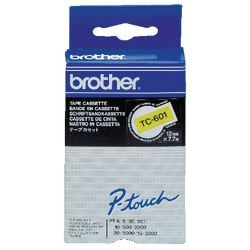 Tape Brother TC601 zwart geel 12 mm 7,7m