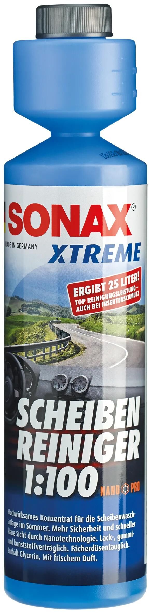SONAX scheibenreiniger klarsicht 1:100 window cleaner 250ml xtreme