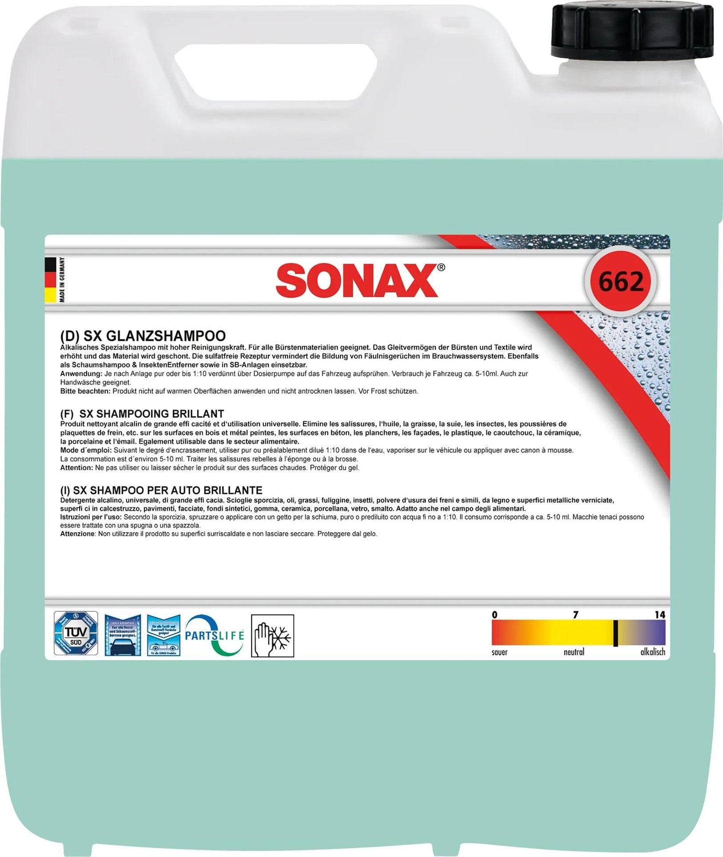 SONAX autoshampoo glanzshampoo sx shine shampoo 10l