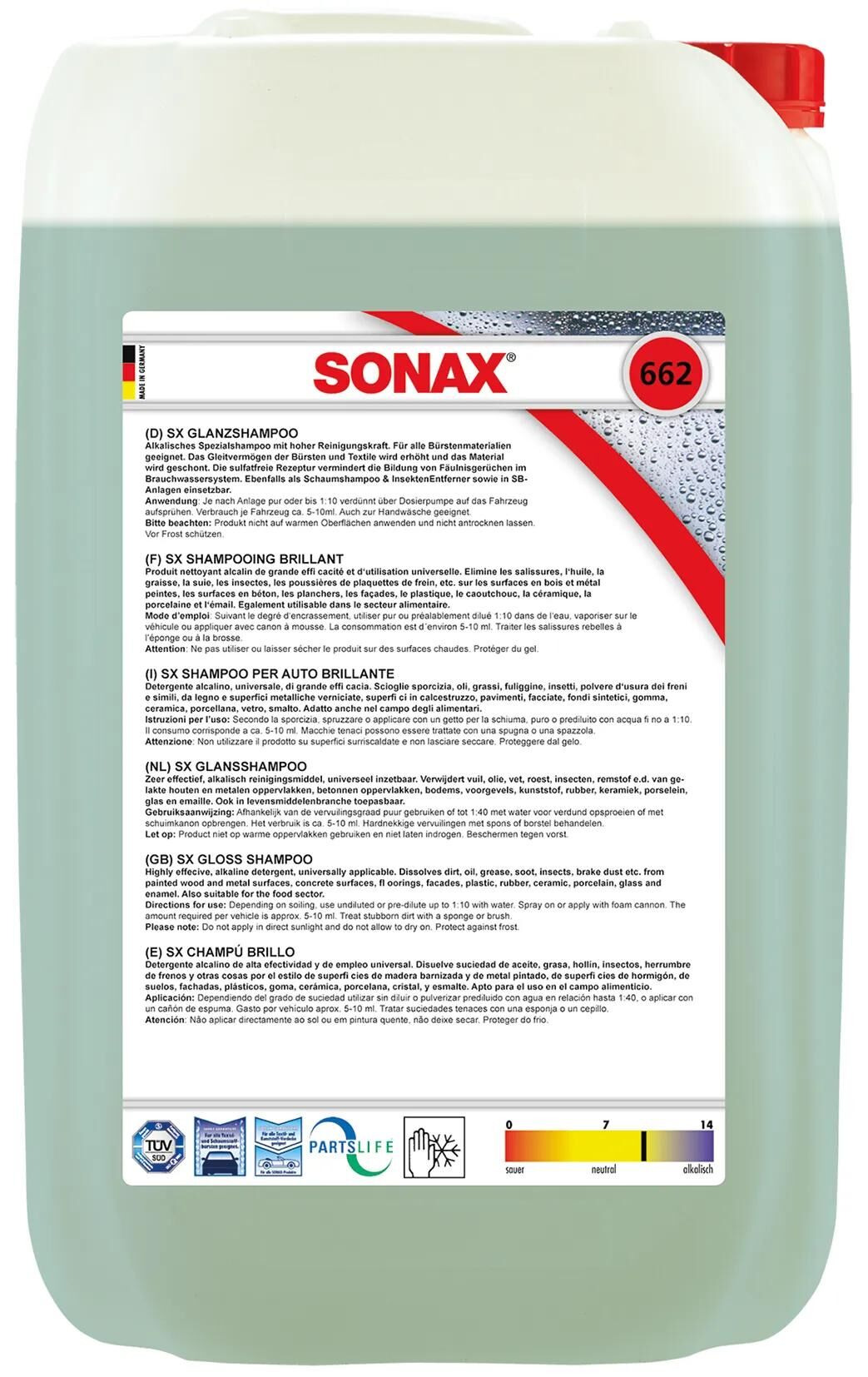 SONAX autoshampoo glanzshampoo sx shiny shampoo 25 ltr.